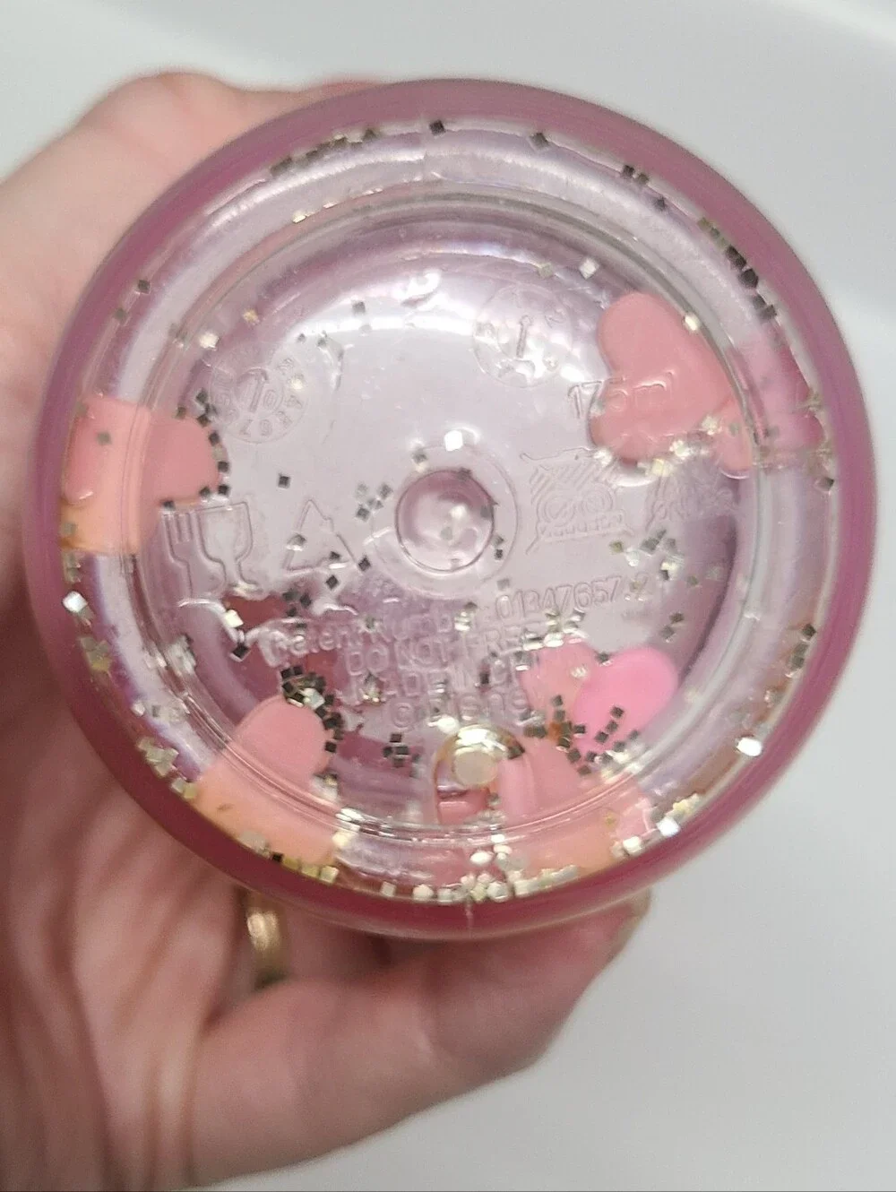 Vintage Disney Store Princess Glitter Tumbler Cup Cinderella Belle Aurora AS IS